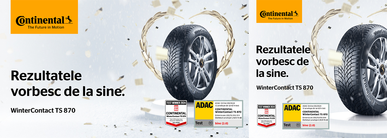 Continental WinterContact TS 870 câștigă testul ADAC pentru anvelope destinate autoturismelor de clasă mică